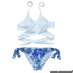 REYO Women Push-up Padded Bra Split Bikini Set Swimwear Monokini Swimsuits Bathing Suit Beachwear White B07N88W22J